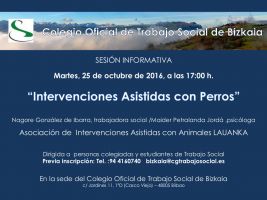 Sesión informativa: "Intervenciones Asistidas con Perros"