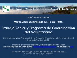 Sesión informativa "Trabajo Social y Programa de Coordinación del Voluntariado"