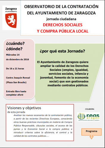 El CGTS participa en la jornada "Derechos Sociales y Compra Pública Responsable"
