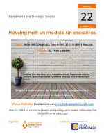 Seminario Housing First: un modelo sin escaleras