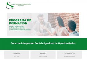 AMPLIAMOS PLAZO INSCRIPCION CURSO ONLINE INTEGRACION SOCIAL E IGUALDAD DE OPORTUNIDADES