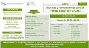 Taldeko Gizarte Langintzarako teknikak eta tresnak FORMAKUNTZA // FORMACIÓN Técnicas y herramientas para el Trabajo Social con Grupos