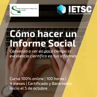 CURSO ONLINE "COMO HACER UN INFORME SOCIAL"