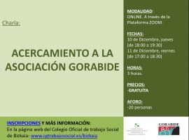 Bizkaiko elkargoetara hurbilketa. Informazio tailerra. GORABIDE. Acercamiento a las asociaciones de Bizkaia. Taller informativo.