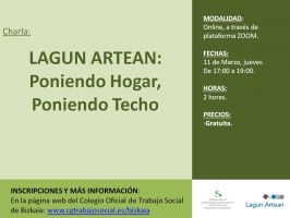 ONLINE HITZALDIA: "LAGUN ARTEAN: Babesa ematen, aterpea ematen" // CHARLA ONLINE: "LAGUN ARTEAN: Poniendo hogar, poniendo techo"