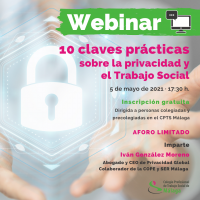 Webinar "10 claves prácticas sobre la privacidad y el Trabajo Social"