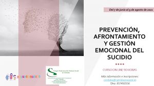 AMPLIAMOS PLAZO INSCRIPCION!!! CURSO ONLINE "PREVENCION, AFRONTAMIENTO Y GESTION EMOCIONAL DEL SUICIDIO"