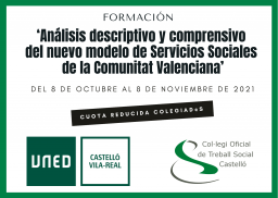 La UNED y COTS Castelló desgranan en 6 sesiones formativas las novedades y el desarrollo normativo del nuevo modelo valenciano de Servicios Sociales