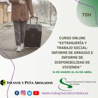 CURSO ONLINE "EXTRANJERIA Y T.S.: INFORME DE ARRAIGO E INFORME DE DISPONIBILIDAD DE VIVIENDA"