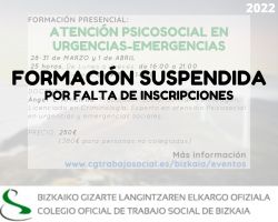 2022 CURSO ATENCIÓN PSICOSOCIAL EN URGENCIAS-EMERGENCIAS // FORMAKUNTZA: ARRETA PSIKOSOZIALA LARRIALDIETAN 