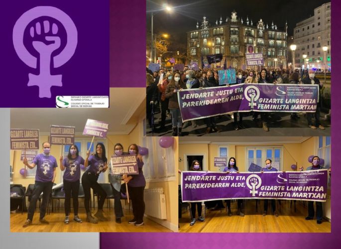 2022 DÍA INTERNACIONAL DE LA MUJER -Trabajo Social Feminista //8M// EMAKUMEEN NAZIOARTEKO EGUNA- Gizarte Langintza Feminista