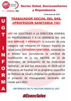 UGT - CPTS CORDOBA: TRABAJADOR SOCIAL DEL SAS, ¡PROFESION SANITARIA YA!