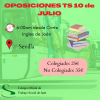 Autobús Examen Oposiciones 10 de Julio de 2022