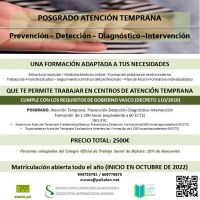 2022 - Graduondokoa: ARRETA GOIZTIARRA // Posgrado: ATENCIÓN TEMPRANA