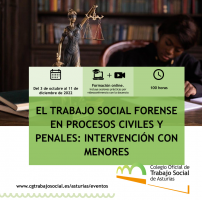 FORMACIÓN | El Trabajo Social Forense en procesos civiles y penales: intervención con menores