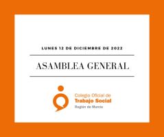 Convocatoria de la Asamblea General ordinaria de colegiadas/os 12 de diciembre de 2022