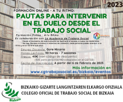 Online Formakuntza // Formación Online: PAUTAS PARA INTERVENIR EN EL DUELO DESDE EL TRABAJO SOCIAL