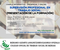 Hitzaldi Informatiboa // Charla Informativa: LA SUPERVISIÓN PROFESIONAL EN TRABAJO SOCIAL
