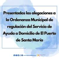 Presentadas las alegaciones a la Ordenanza Municipal de regulación del Servicio de Ayuda a Domicilio de El Puerto de Santa María