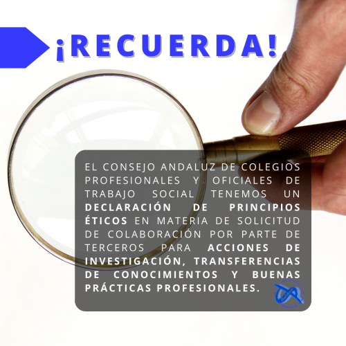 Declaración de Principios Éticos para Acciones de Investigación, Transferencia de Conocimientos y Buenas Prácticas Profesionales