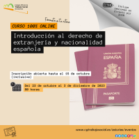 Curso online "Introducción al derecho de extranjería y nacionalidad española"