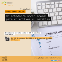 Curso online "Orientador/a sociolaboral para colectivos vulnerables"