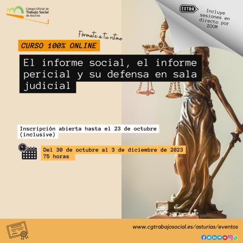 FORMACIÓN | El informe social, el informe pericial y su defensa en sala judicial