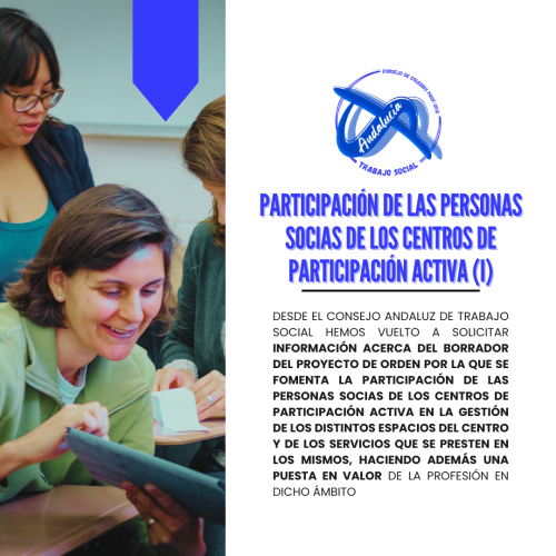 Volvemos a contactar con la Dirección General de Personas Mayores, Participación Activa y Soledad No Deseada por el Proyecto de Orden de Participación de las personas socias en los centros de participación activa 