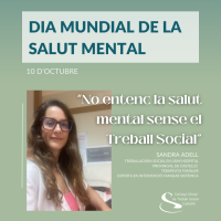 Sandra Adell, treballadora social en USMI: “No entenc la salut mental sense el Treball Social”