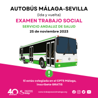 Inscripción autobús examen Trabajo Social SAS. 25 noviembre 2023