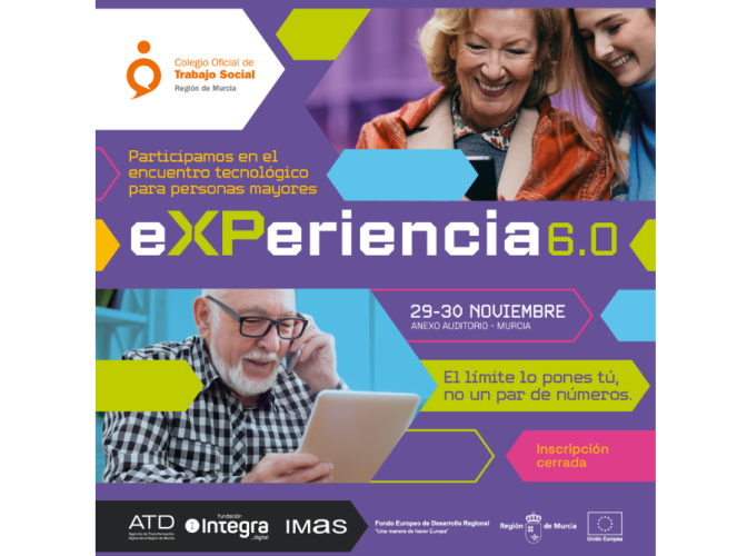 El Colegio participa en el primer Encuentro Tecnológico para Personas Mayores 'eXPeriencia 6.0'.