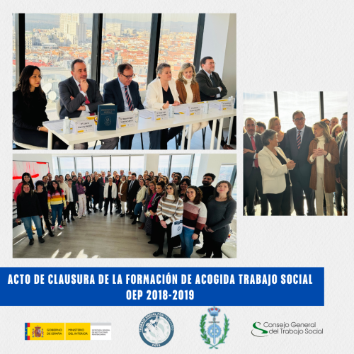 ACTO DE CLAUSURA DE LA FORMACIÓN DE ACOGIDA TRABAJO SOCIAL OEP 2018-2019