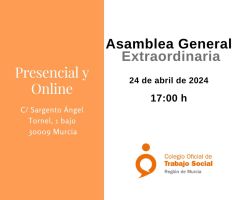 Asamblea General Extraordinaria 24/04/2024: inscripción ONLINE