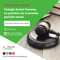 Curso "Trabajo Social Forense. La práctica de la prueba pericial social". Ed. 2024