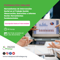 Curso "Herramientas de Intervención Social en el Trabajo Social: Observación, Entrevista e Informe Social. Herramientas fundamentales"