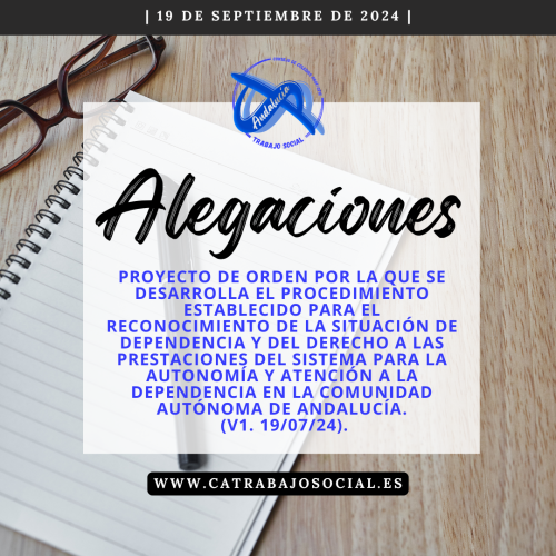 Presentamos Alegaciones al Proyecto de Orden que desarrolla el Procedimiento de Dependencia