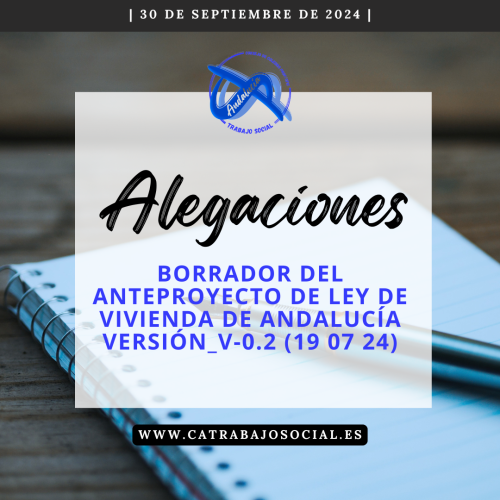Participamos con Alegaciones al Anteproyecto de la Ley de Vivienda
