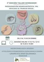 TALLER-WORKSHOP INTRODUCCIÓN A: PROGRAMACIÓN NEUROLINGÜISTICA(PNL) APLICADA AL TRABAJO SOCIAL