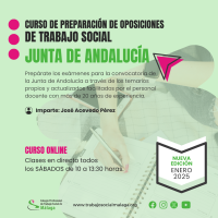 Curso de preparación de oposiciones de Trabajo Social. Junta de Andalucía. Edición 2025