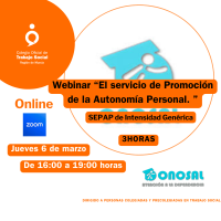 Webinar:"El servicio de Promoción de la Autonomía Personal. SEPAP de Intensidad Genérica"