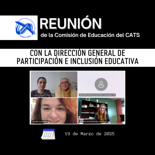 La Comisión de Educación del CATS se reunió con la Consejería de Desarrollo Educativo y Formación Profesional