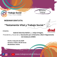 WEBINAR GRATUITA "TESTAMENTO VITAL Y TRABAJO SOCIAL"