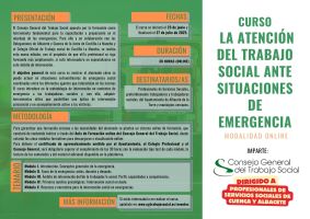 Curso online Capacitación y supervisión de las profesionales de Servicios Sociales y otras entidades en intervención en Emergencias Sociales_Cuenca y Albacete