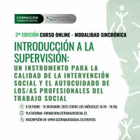 Curso "Introducción a la supervisión: un instrumento para la calidad de la intervención social y el autocuidado de las profesionales del trabajo social" - 2ª edición