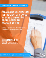 Curso online "Escalas de Valoración: Instrumentos clave para el desempeño profesional en Trabajo Social" 