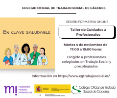 TALLER ONLINE:  AUTOCUIDADO Y CUIDADOS PROFESIONALES