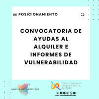Posicionamiento ante la convocatoria de ayudas al alquiler y los informes de vulnerabilidad