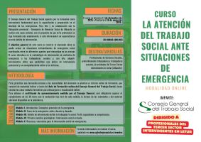 Curso online Capacitación y supervisión de las profesionales de Servicios Sociales y otras entidades en intervención en Emergencias Sociales_Tercer Sector Letur