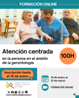 Curso Online "Atención Centrada en la Persona en el Ámbito de la Gerontología". 100h