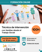 Curso online "Técnicas de intervención con familias desde el Trabajo Social". 100h ¡¡NUEVO!!